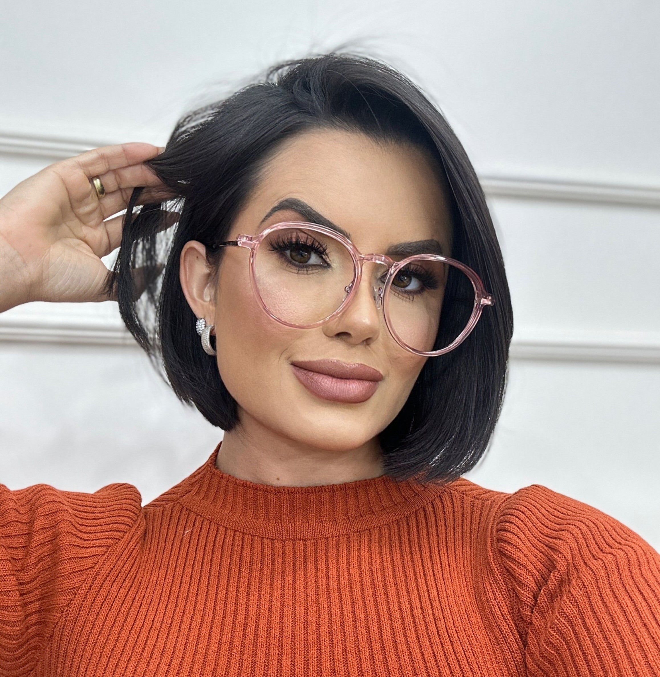 Óculos de Grau Kessy 361 Lilás Rosa Degradê